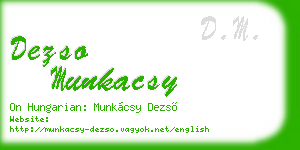 dezso munkacsy business card